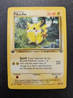 Pokemon 1st Edition Jungle Pikachu 60/64 NEAR MINT - Image 1