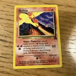Pokemon TCG Moltres 21 Black Star Promo Card 2000 Movie Promo Nm - Image 1