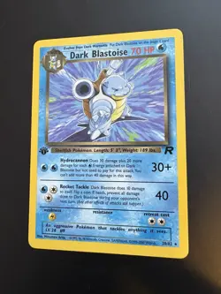 Pokemon TCG - Team Rocket 1st Edition - Dark Blastoise #20 - Non Holo Rare - MP - Image 1