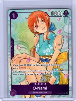 One Piece O-Nami Nami OP05-062 Illustrator Box Vol 1 Promo NM English Card - Image 1