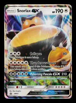 Pokemon Card Snorlax GX SM05 Promo Sun & Moon Holo NM 2016 - Image 1