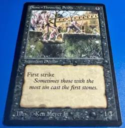 1 BANNED MTG Stone - Throwing Devils (Dark) | Arabian Nights | 1993 | NM - Image 5