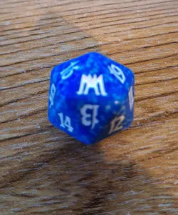 Magic: The Gathering Onslaught D20 Blue Spindown Life Counter - Image 1