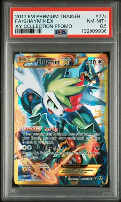 2017 POKEMON PREMIUM TRAINER XY COLLECTION PROMO FULL ART/SHAYMIN EX PSA 8.5 - Image 1