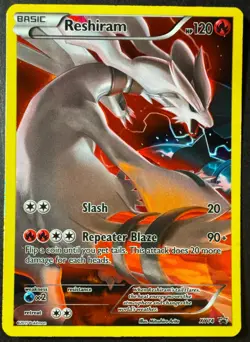 Reshiram Full Art Holo XY74 Black Star Promo Pokemon XY Lightly Played - Image 1