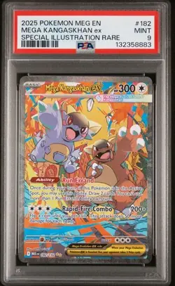 2025 POKEMON MEG SPECIAL ILLUSTRATION RARE #182 MEGA KANGASKHAN EX PSA 9 - Image 1
