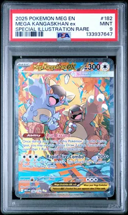 2025 POKEMON MEG EN-SPECIAL ILLUSTRATION RARE #182 MEGA KANGASKHAN EX PSA 9 - Image 1