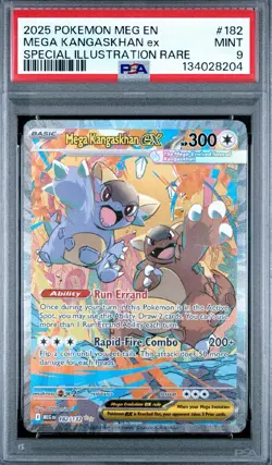 2025 POKEMON MEG SPECIAL ILLUSTRATION RARE #182 MEGA KANGASKHAN EX PSA 9 - Image 1