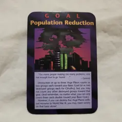 Goal: Population Reduction Card Illuminati New World Order Assassins Game 51/122 - Image 1