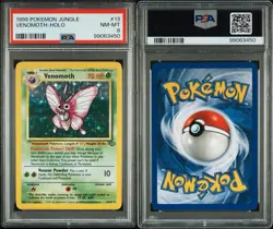 1999 POKEMON JUNGLE #13 VENOMOTH-HOLO PSA 8 - Image 3
