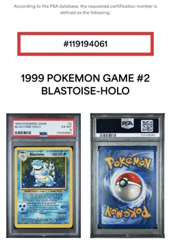 1999 POKEMON JUNGLE #13 VENOMOTH-HOLO PSA 8, Free Shipping - Image 3