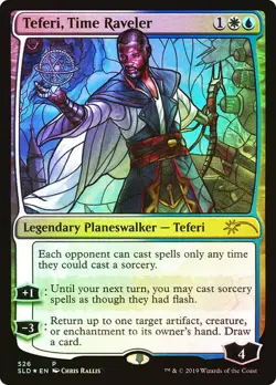 FOIL STAINED-GLASS Teferi, Time Raveler ~ Secret Lair [ NearMint ] [ Magic MTG ] - Image 1