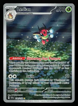 Ledian 144/142 Holo Illustration Rare Stellar Crown Pokemon Card - Image 1