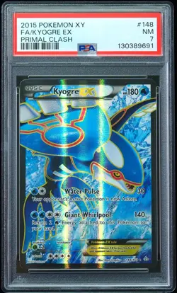 2015 Kyogre EX #148 Primal Clash PSA 7 Pokemon Card - Image 1