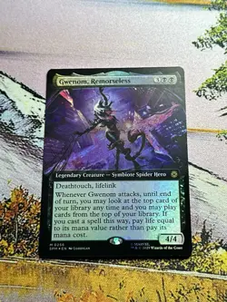 Gwenom, Remorseless - Foil Extended Art NM Eng MTG - Marvel's Spider-Man - Image 2