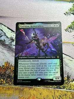 Gwenom, Remorseless - Foil Extended Art NM Eng MTG - Marvel's Spider-Man - Image 4