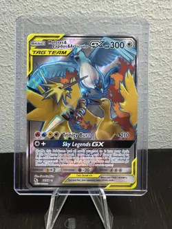 Pokemon Hidden Fates Moltres & Zapdos & Articuno GX 66/68 Full Art Ultra Rare NM - Image 1