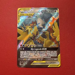 Pokemon Moltres Zapdos Articuno GX Tag Team Full Art 66/68 Hidden Fates NM - Image 1