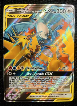 Pokemon MOLTRES & ZAPDOS & ARTICUNO GX 66/68 FULL ART HOLO Hidden Fates- NM/MINT - Image 1