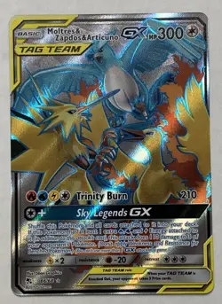 Pokemon Hidden Fates Moltres & Zapdos & Articuno GX 66/68 Full Art Ultra Rare NM - Image 1