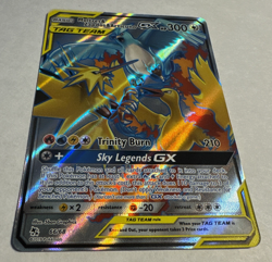 Pokemon Moltres & Zapdos & Articuno GX (Full Art) 66/68 Hidden Fates Holo NM - Image 3