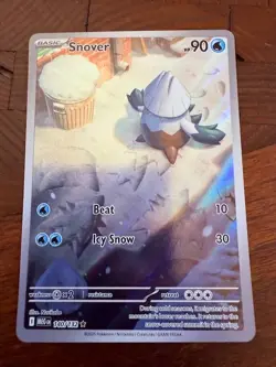 Pokemon TCG Snover 140/132 Full Art Illustration Rare Holo Mega Evolution EN - Image 1