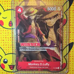 One Piece Monkey.D.Luffy - P-007 Winner Pack Vol. 1 P-007 Promo Card TCG - Image 1