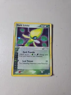 Pokemon Dark Celebi Holo Rare Card 4/101 2004 EX Hidden Legends Damaged - Image 1
