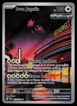 Pokemon Card - Iron Jugulis Paradox Rift 216/182 Holo Illustration Rare - Image 1