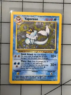 Pokemon TCG Vaporeon Jungle 12/64 Holo Unlimited Holo Rare LP - Image 1
