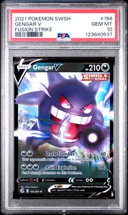 GENGAR V 156/264 Pokemon TCG Fusion Strike PSA 10 GEM MINT - Image 1