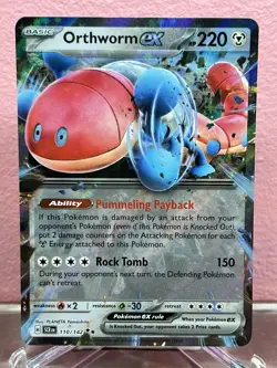 Pokemon TCG: Orthworm ex 110/142 Sv07: Stellar Crown Holo - Image 1