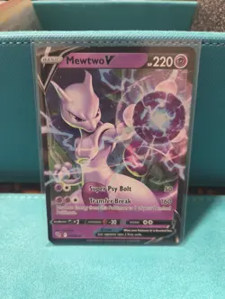 Pokemon TCG Mewtwo v Holo Ultra Rare Card 030/078 Pokemon Go - Image 1