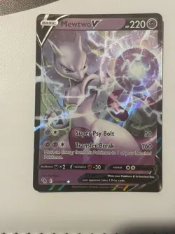 Pokemon TCG Mewtwo v Holo Ultra Rare Card 030/078 Pokemon Go Near Mint Mint - Image 1
