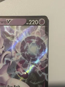 Pokemon TCG Mewtwo v Holo Ultra Rare Card 030/078 Pokemon Go Near Mint Mint - Image 3