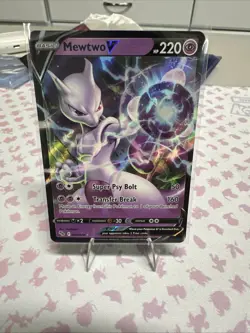 Pokemon TCG Mewtwo v Holo Ultra Rare Card Pokemon Go 030/078 - Image 1