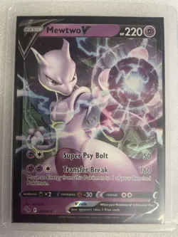 Pokemon Mewtwo v TCG Holo Ultra Rare Card 030/078 Pokemon Go - Image 1