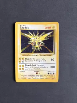 Pokemon TCG Zapdos Base Set 16/102 Holo Unlimited Holo Rare WOTC 1999 Vintage - Image 1