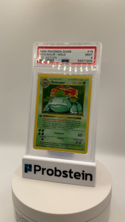 1999 Pokemon Game 1st Edition #15 Venusaur Holo PSA 9 MINT - Image 2