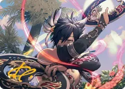 Dancer's Chakrams Art Card (Gold-Stamped Signature) - Art Series: FINAL FANTASY - Image 1