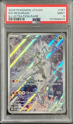 Pokemon TCG Scarlet Violet Journey Together N's Reshiram 167/159 PSA 9 Nintendo - Image 1
