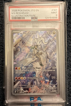 Pokemon TCG N's Reshiram 167/159 Journey Together PSA 9 - Image 1