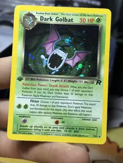 1st Edition Dark Golbat 7/82 Team Rocket 2000 Holo Rare WOTC Pokemon Card TCG - Image 3