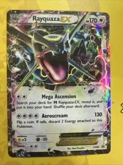 Pokemon TCG Shiny Rayquaza EX XY69 Promo Holo Card Near Mint Condition - Image 1