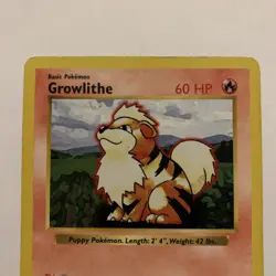 Pokemon Cards: Base Set Shadowless Uncommon: Growlithe 28/102 LP - Image 2