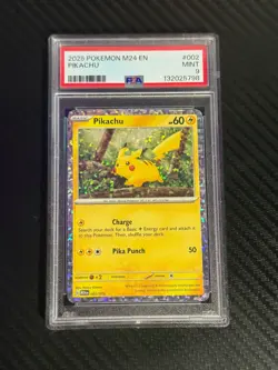 2025 POKEMON MCDONALD'S Holo PIKACHU PSA 9 #002 Card - Image 1