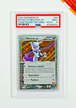 Pokemon PSA 9 Rocket's Mewtwo Ex #99 Holo EX Team Rocket Returns 2004 English - Image 1