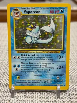 1999 Pokemon #12/64 Vaporeon (Jungle Set) Holo - MP - Image 1
