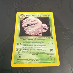 Dark Weezing 14/82 Team Rocket Holo Pokemon TCG MP - Image 1