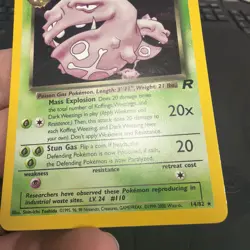 Dark Weezing 14/82 Team Rocket Holo Pokemon TCG MP - Image 4